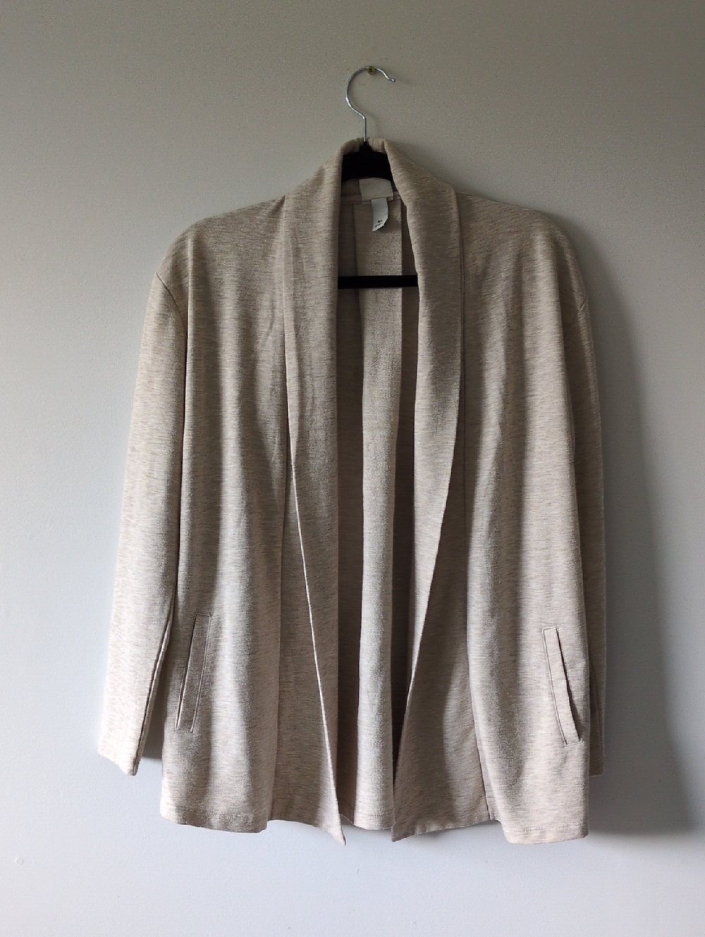 a new day Cream Open-Front Shawl Collar Cardigan